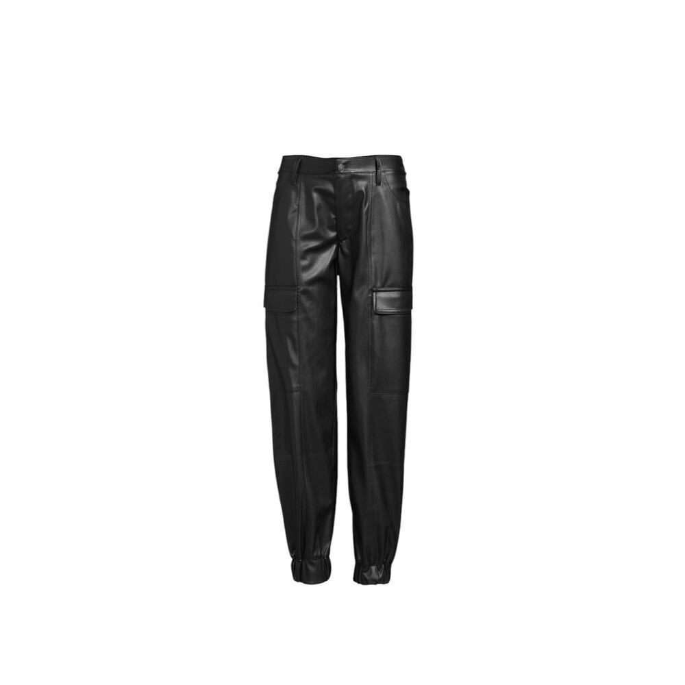 Madden NYC junior Black Faux Leather Jogger Pants Black L - Picture 2 of 10